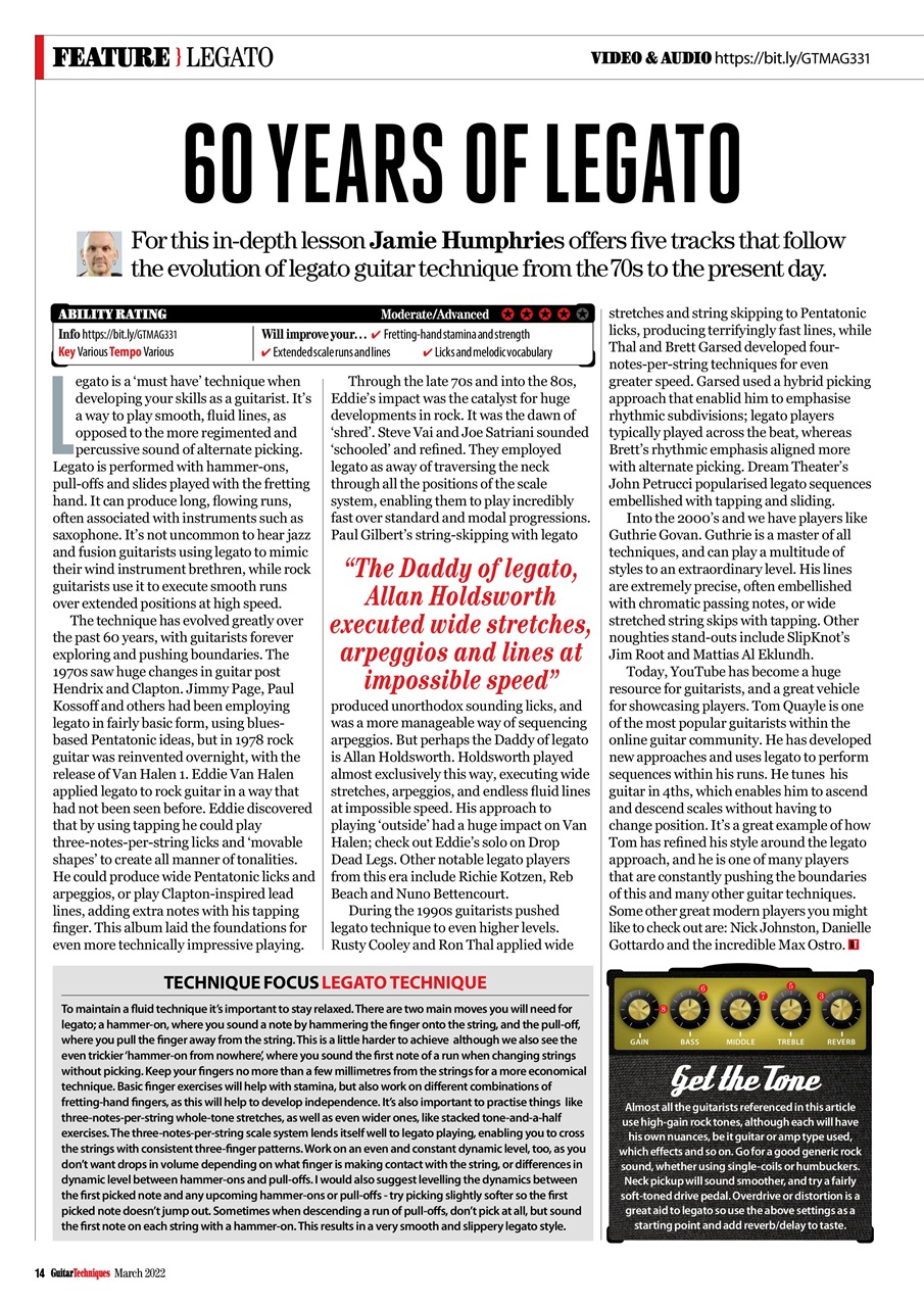 Guitar Techniques Preview Pages