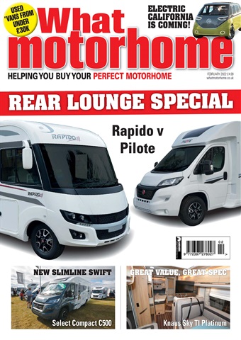 What Motorhome magazine issue February 2022 - Rear Lounge Special