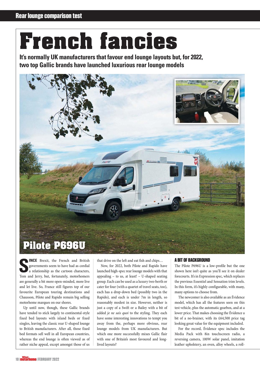 What Motorhome magazine Preview Pages