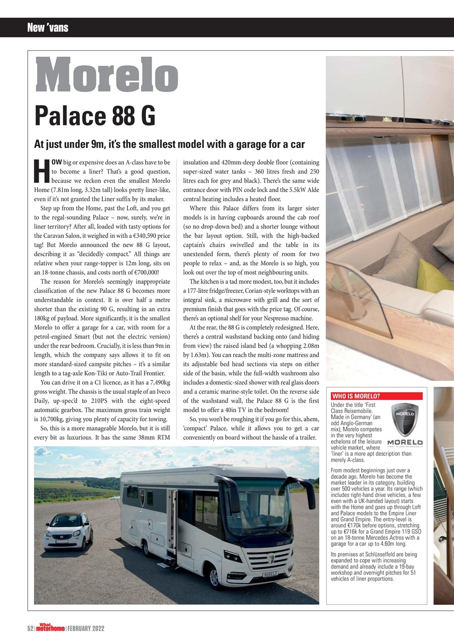 What Motorhome magazine Preview Pages