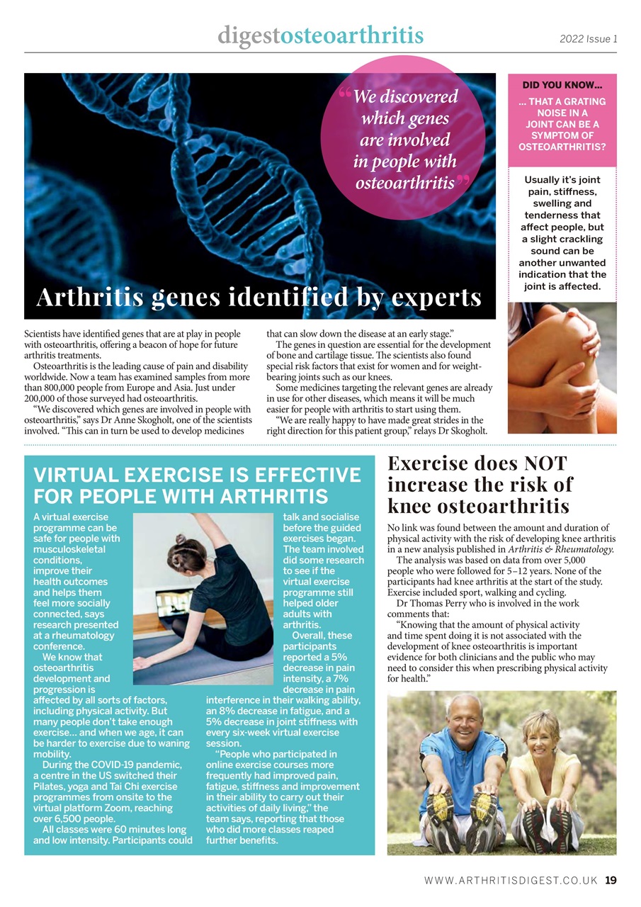 Arthritis Digest Preview Pages