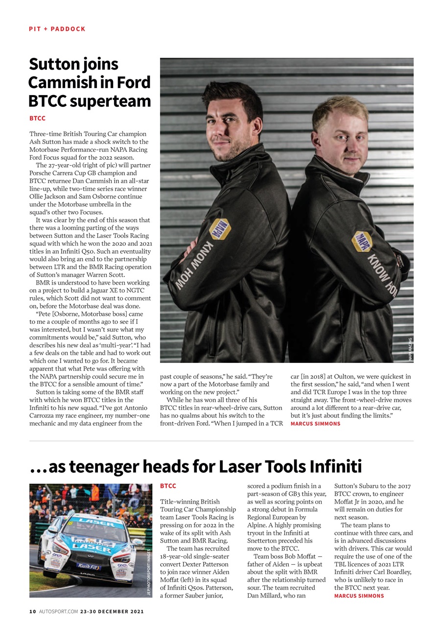 Autosport Preview Pages