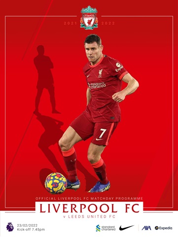 Liverpool FC Programmes issue vs Leeds United 21/22