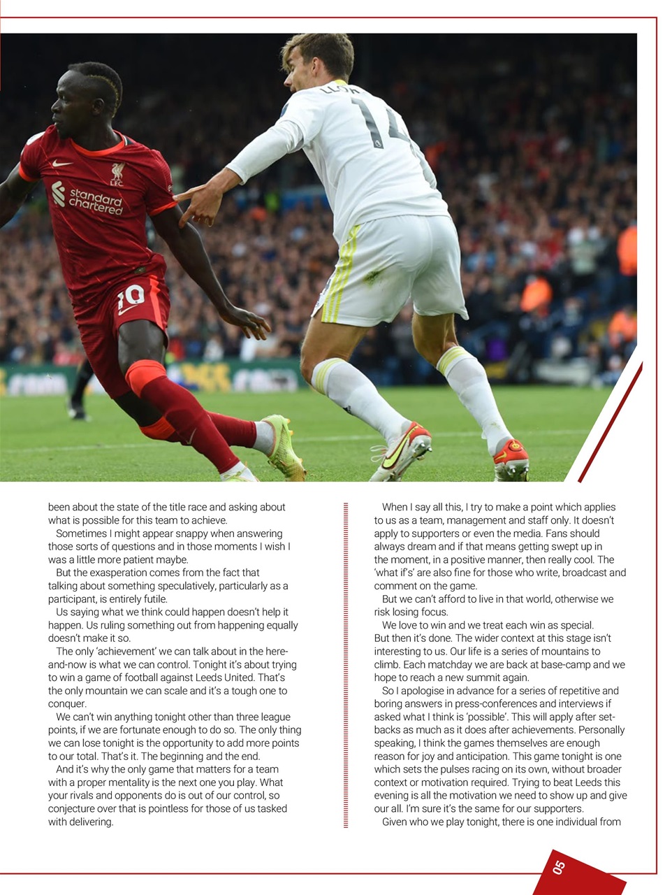 Liverpool FC Programmes Preview Pages