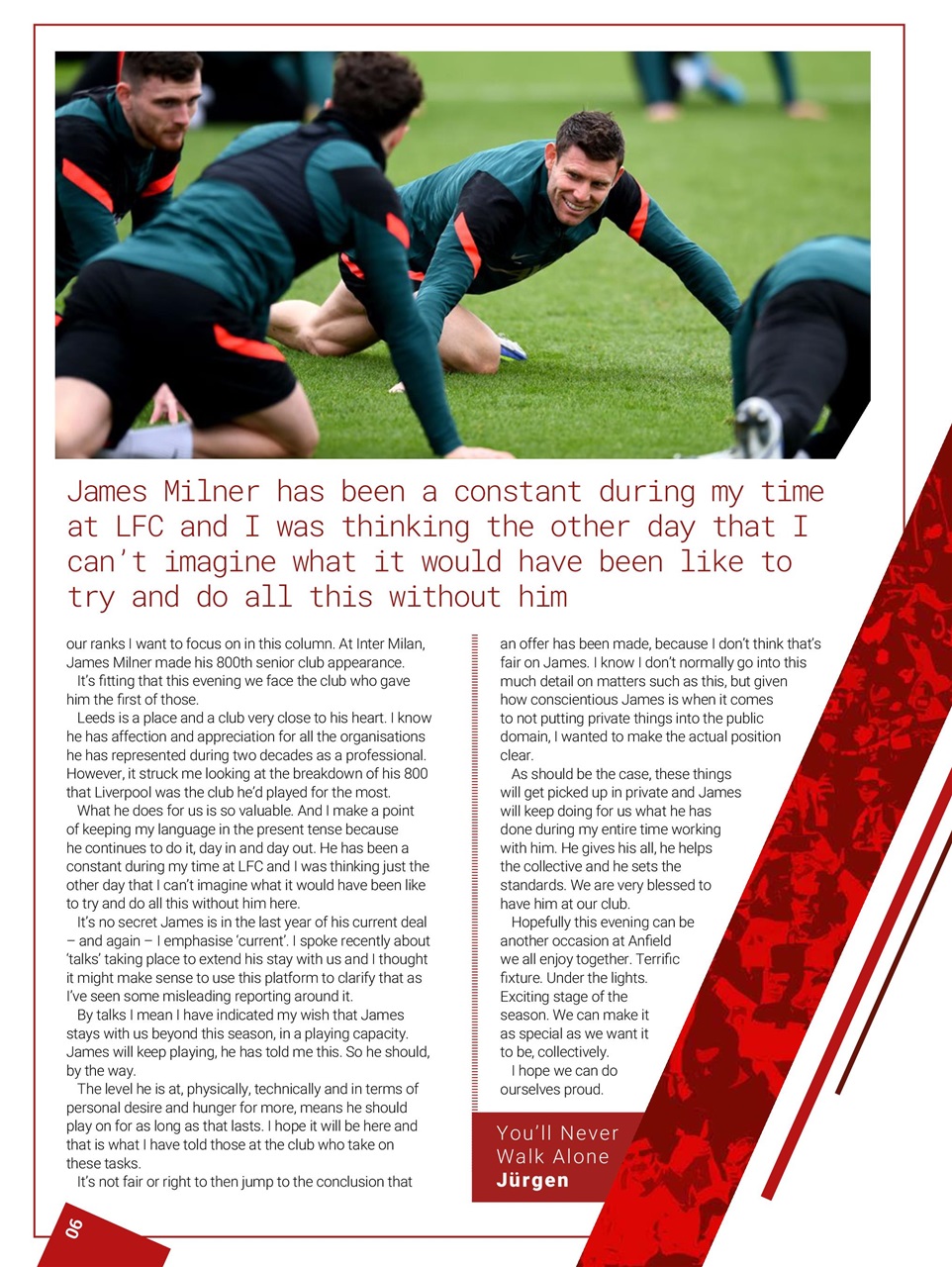 Liverpool FC Programmes Preview Pages