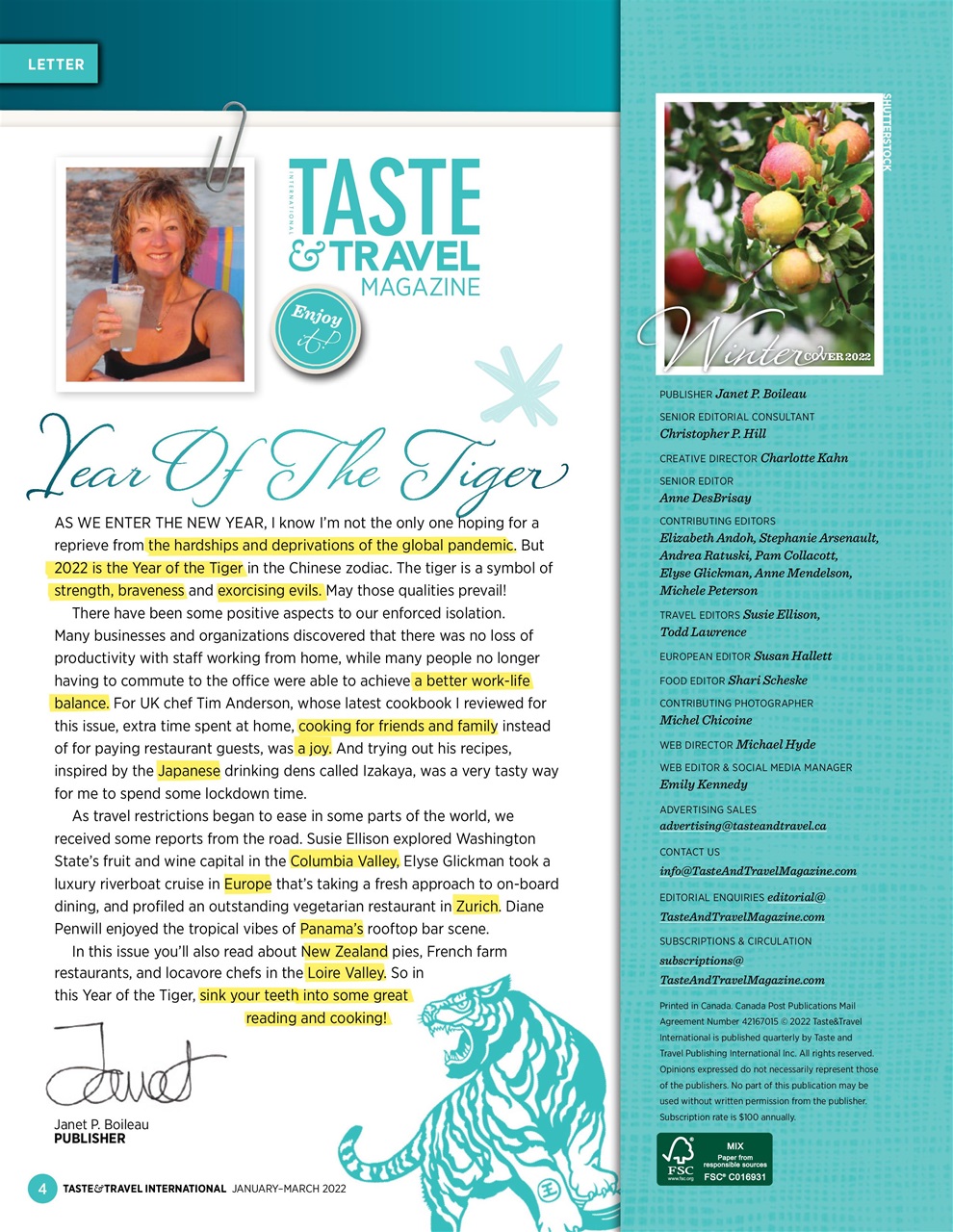 Taste & Travel International Preview Pages