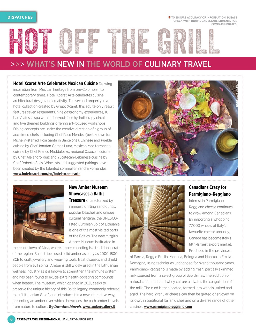 Taste & Travel International Preview Pages