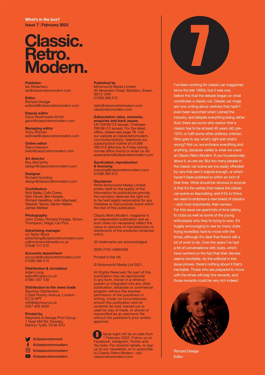 Classic Retro Modern Magazine Preview Pages
