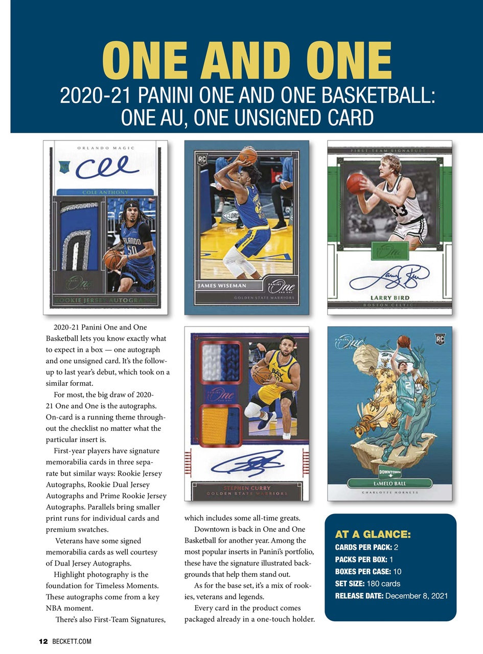Beckett Basketball Magazine Preview Pages