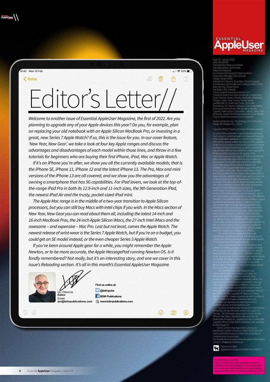 Essential Apple User Preview Pages