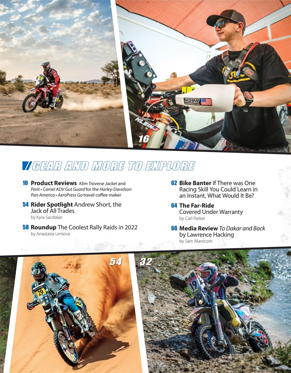 Adventure Motorcycle Preview Pages