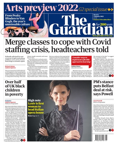 The Guardian Newspaper issue Monday, January 3, 2022