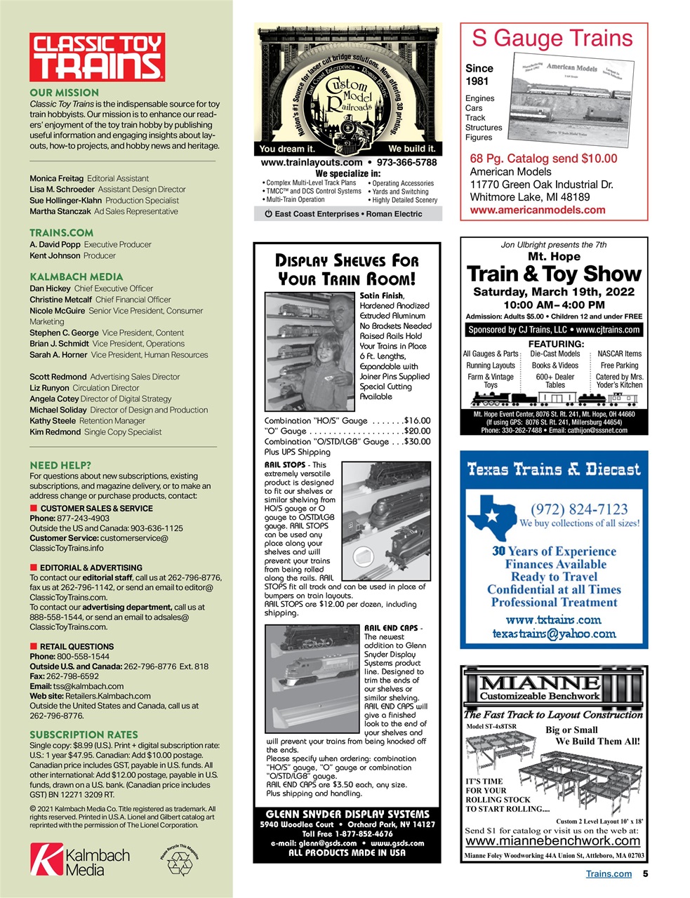 Classic Toy Trains Preview Pages