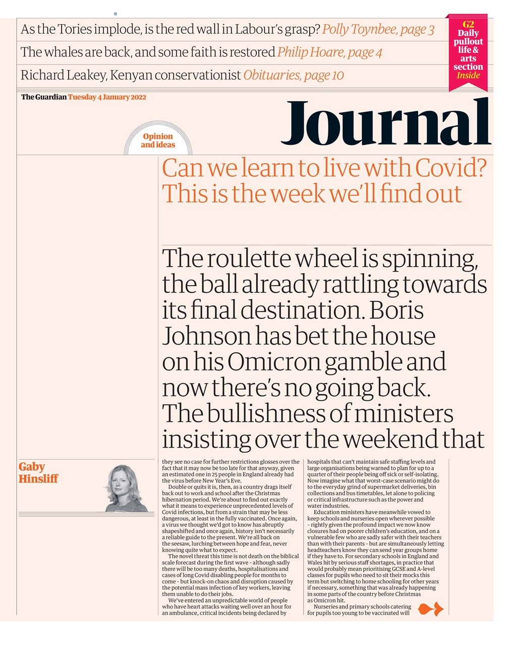 The Guardian Newspaper Preview Pages