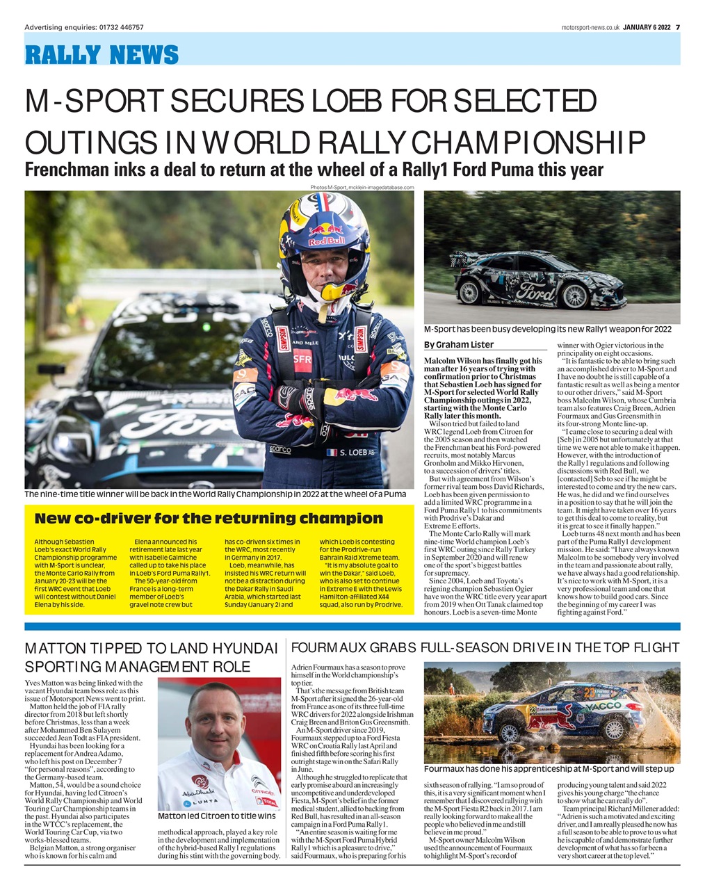 Motorsport News Preview Pages
