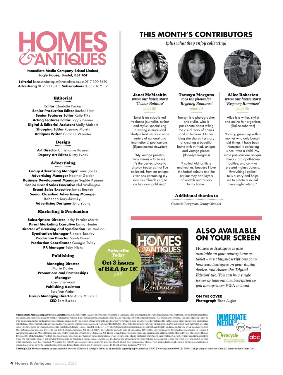 Homes & Antiques Magazine Preview Pages