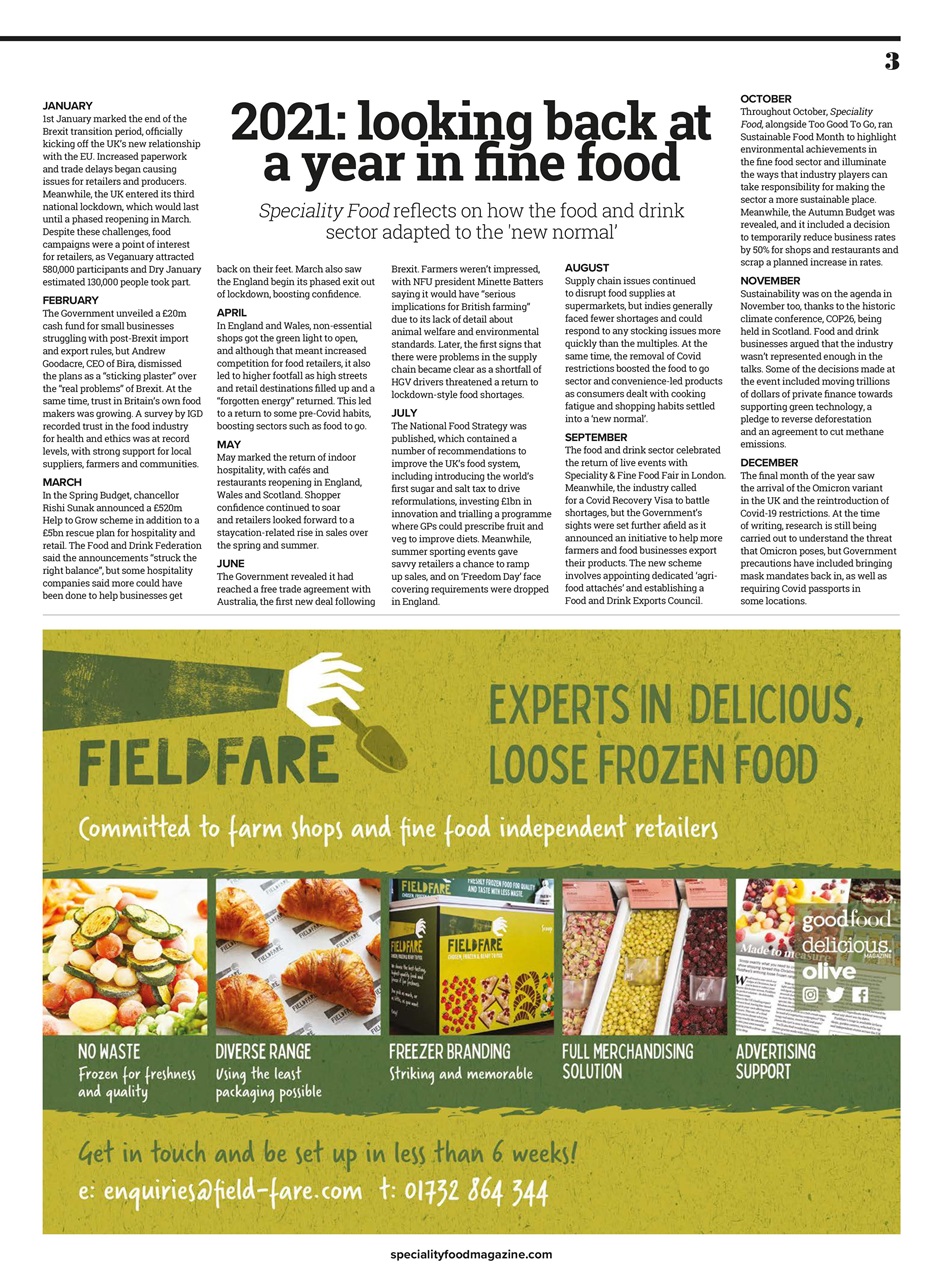 Speciality Food Preview Pages