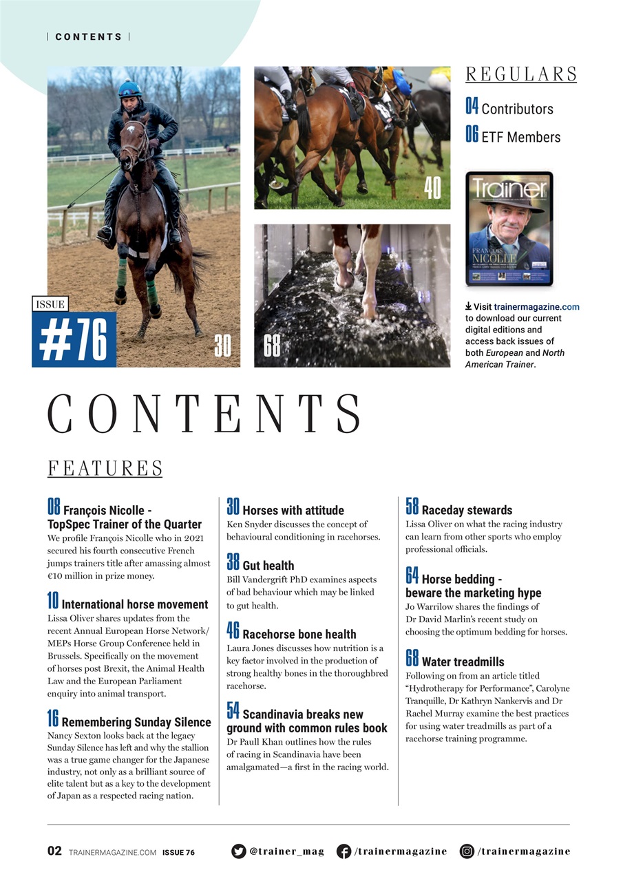 European Trainer Magazine - horse racing Preview Pages