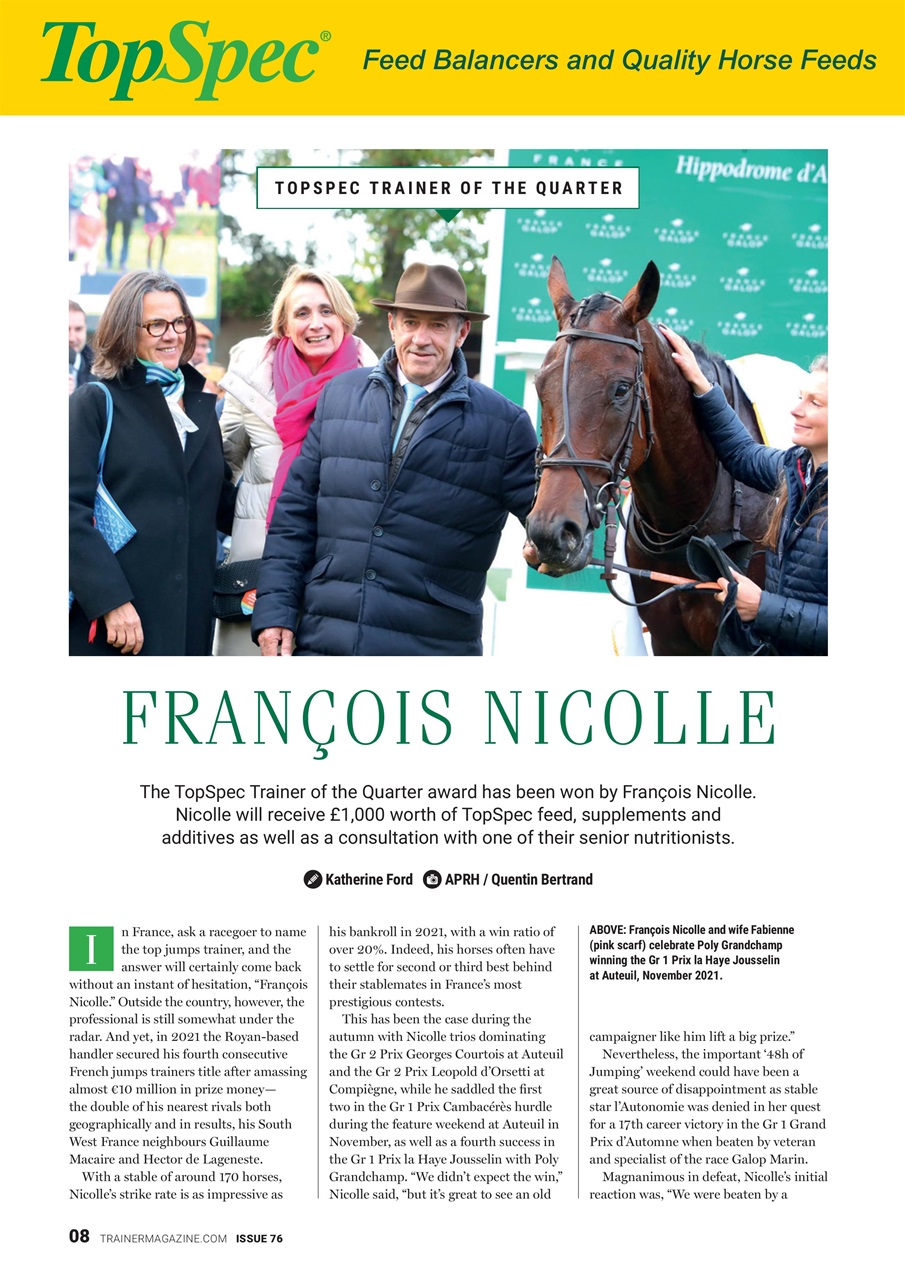 European Trainer Magazine - horse racing Preview Pages