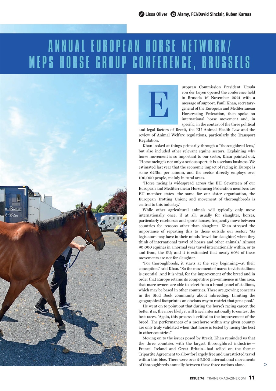 European Trainer Magazine - horse racing Preview Pages
