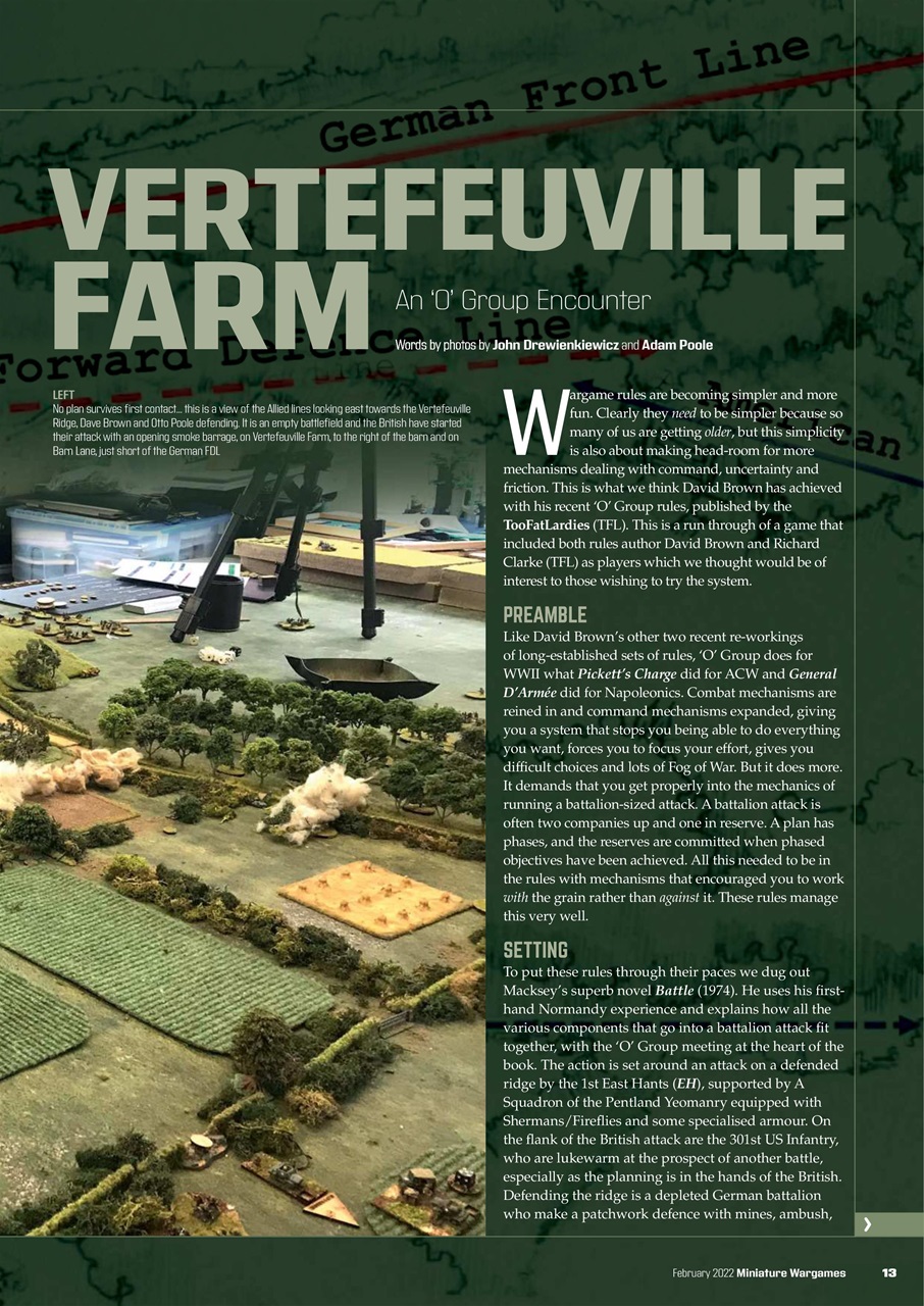 Miniature Wargames Preview Pages