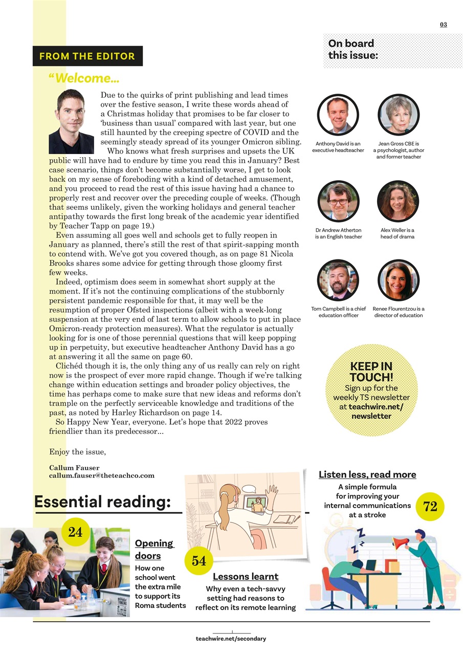 Teach Secondary Preview Pages