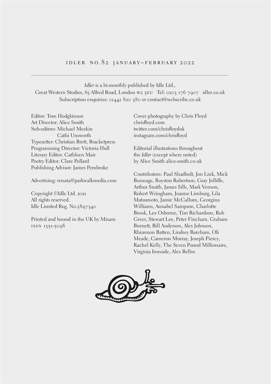 The Idler Magazine Preview Pages