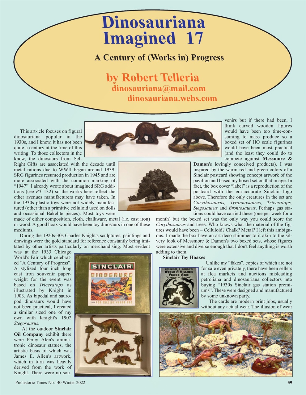 Prehistoric Times Preview Pages