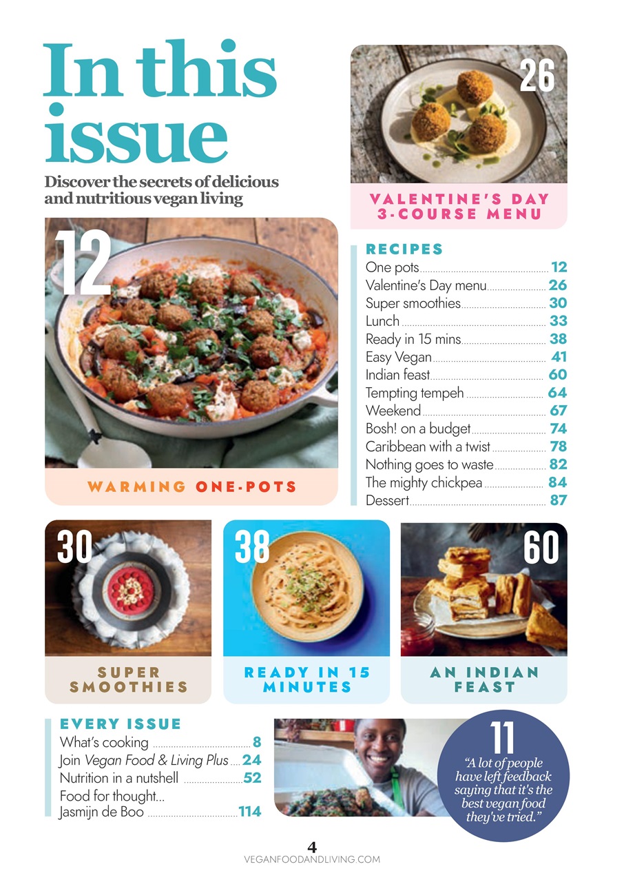 Vegan Food & Living Magazine Preview Pages