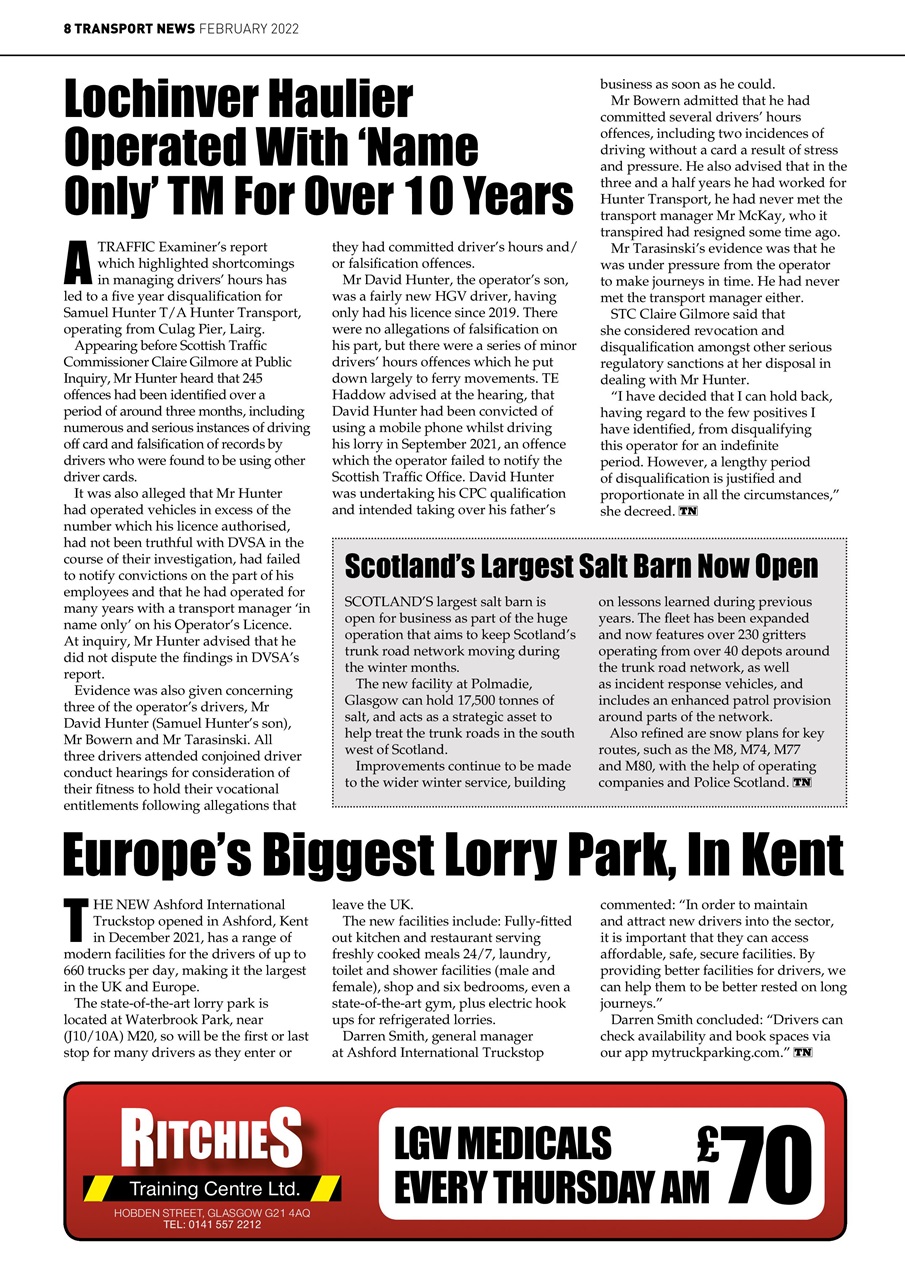 Transport News Preview Pages