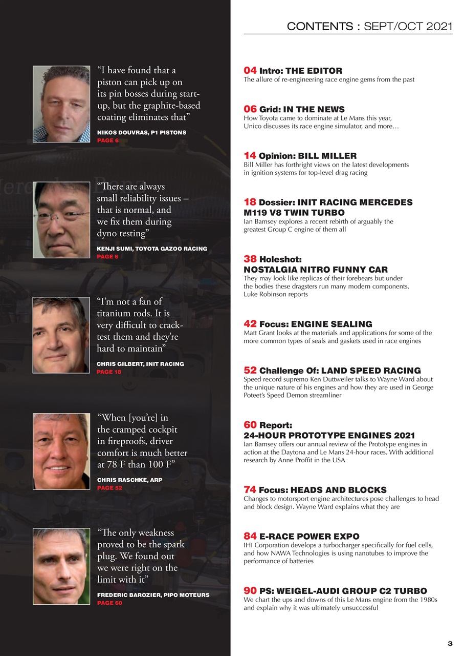 Race Engine Technology Preview Pages