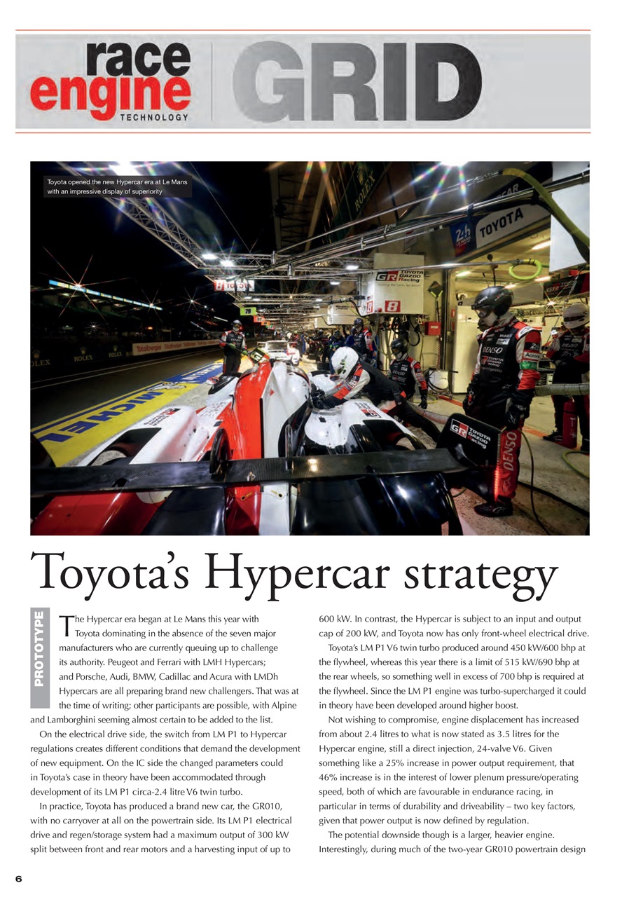 Race Engine Technology Preview Pages