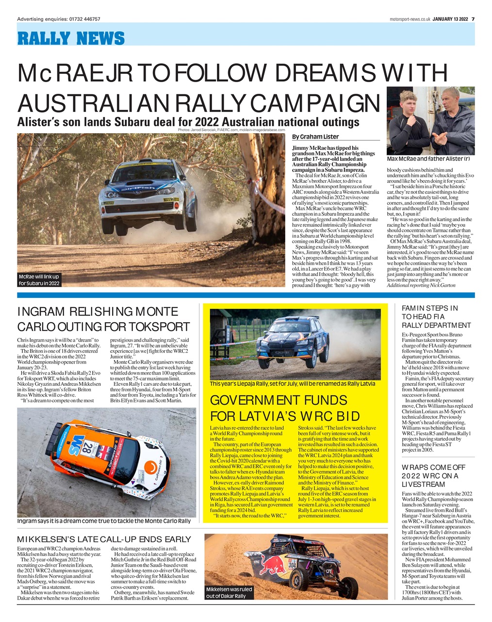 Motorsport News Preview Pages