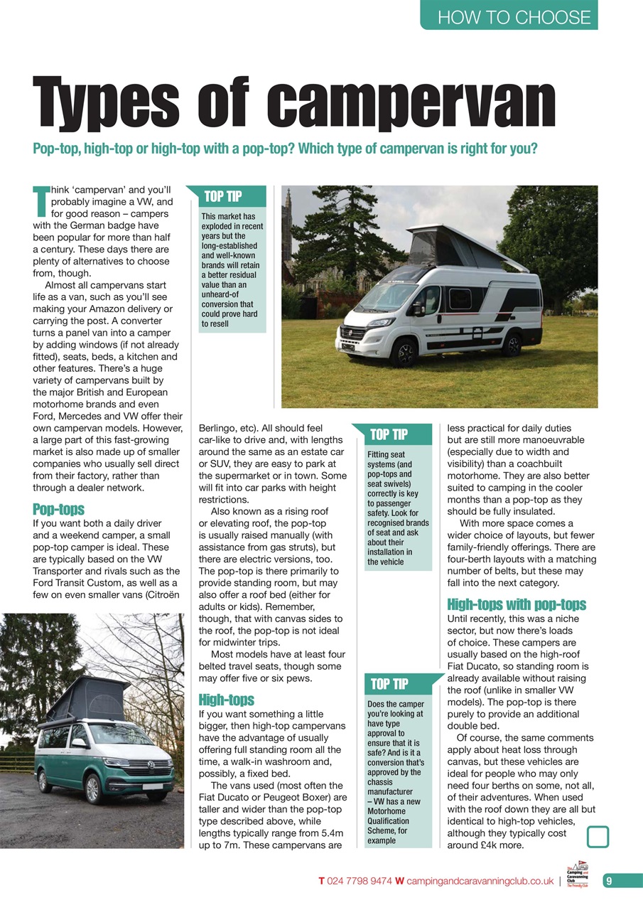 What Motorhome magazine Preview Pages