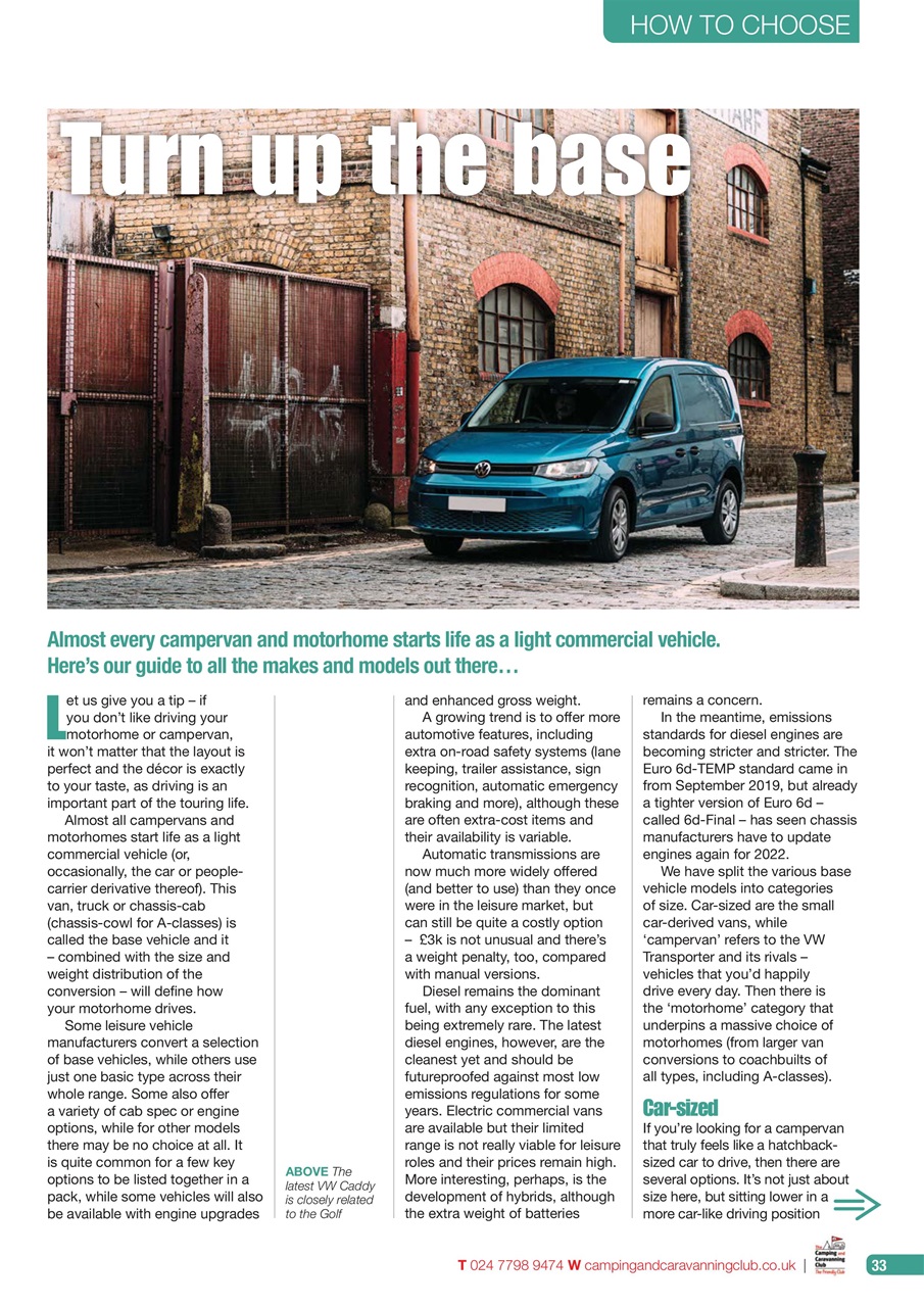 What Motorhome magazine Preview Pages
