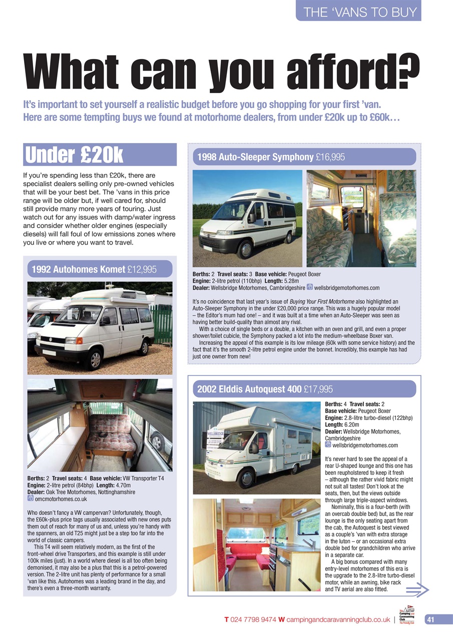 What Motorhome magazine Preview Pages