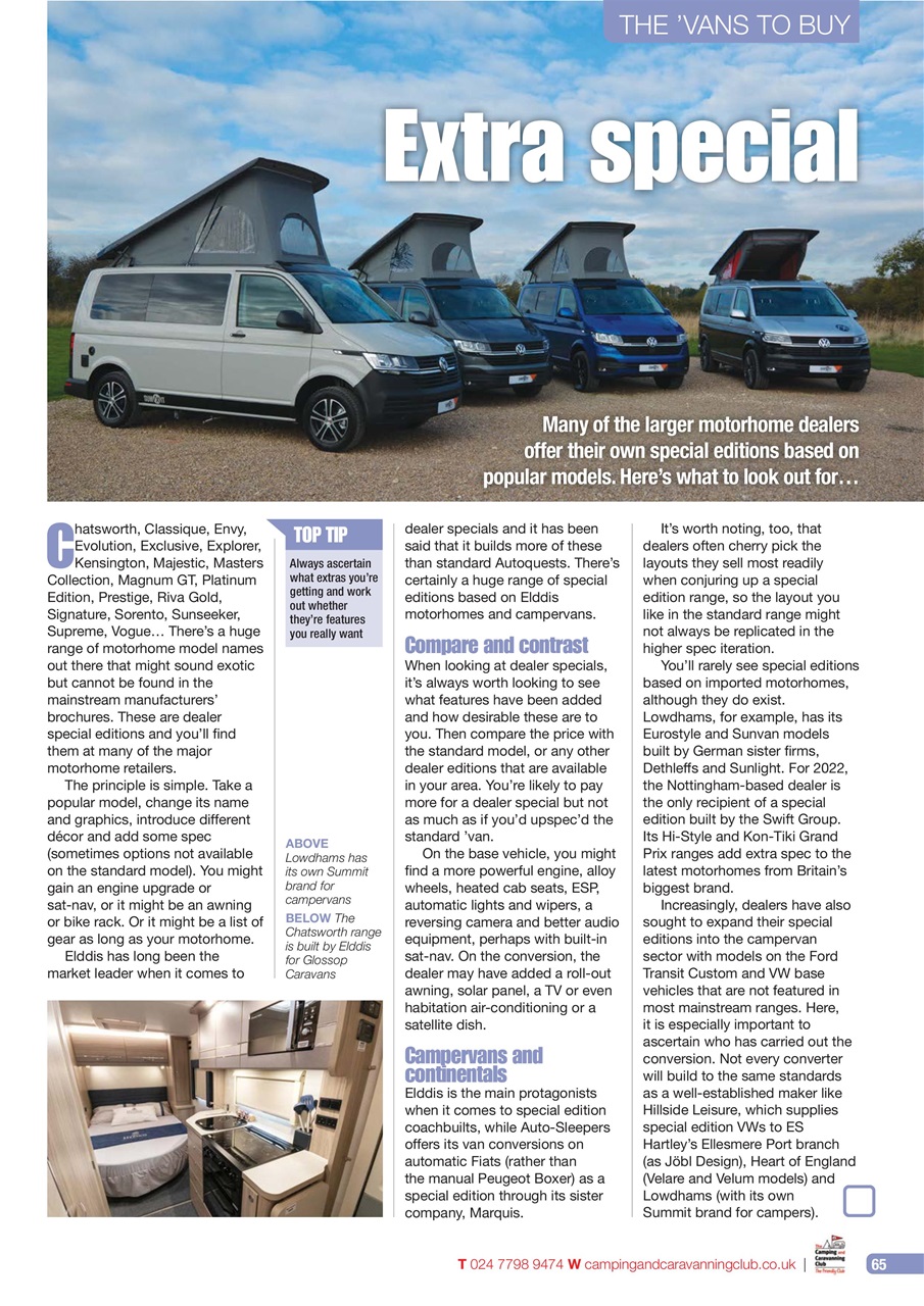What Motorhome magazine Preview Pages
