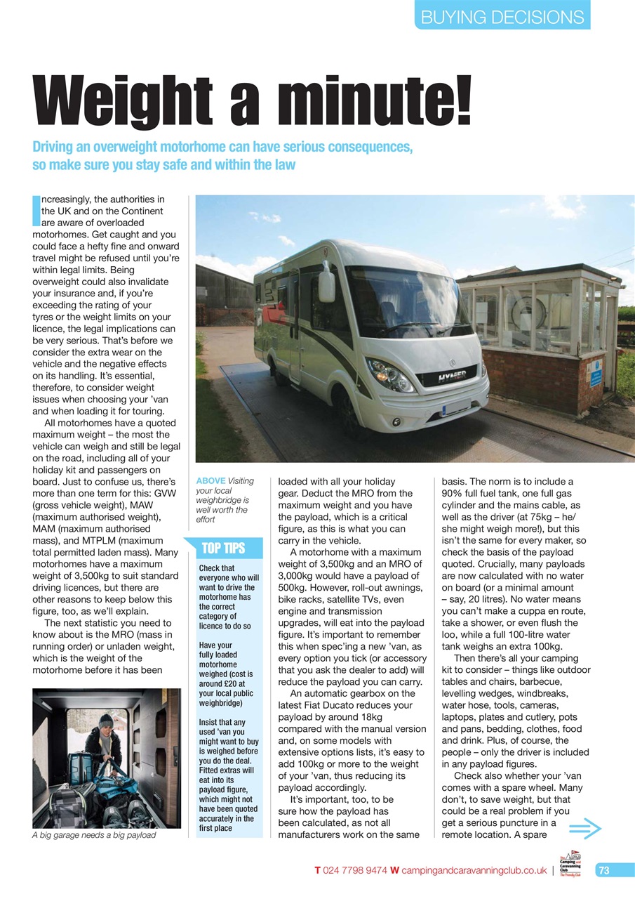 What Motorhome magazine Preview Pages
