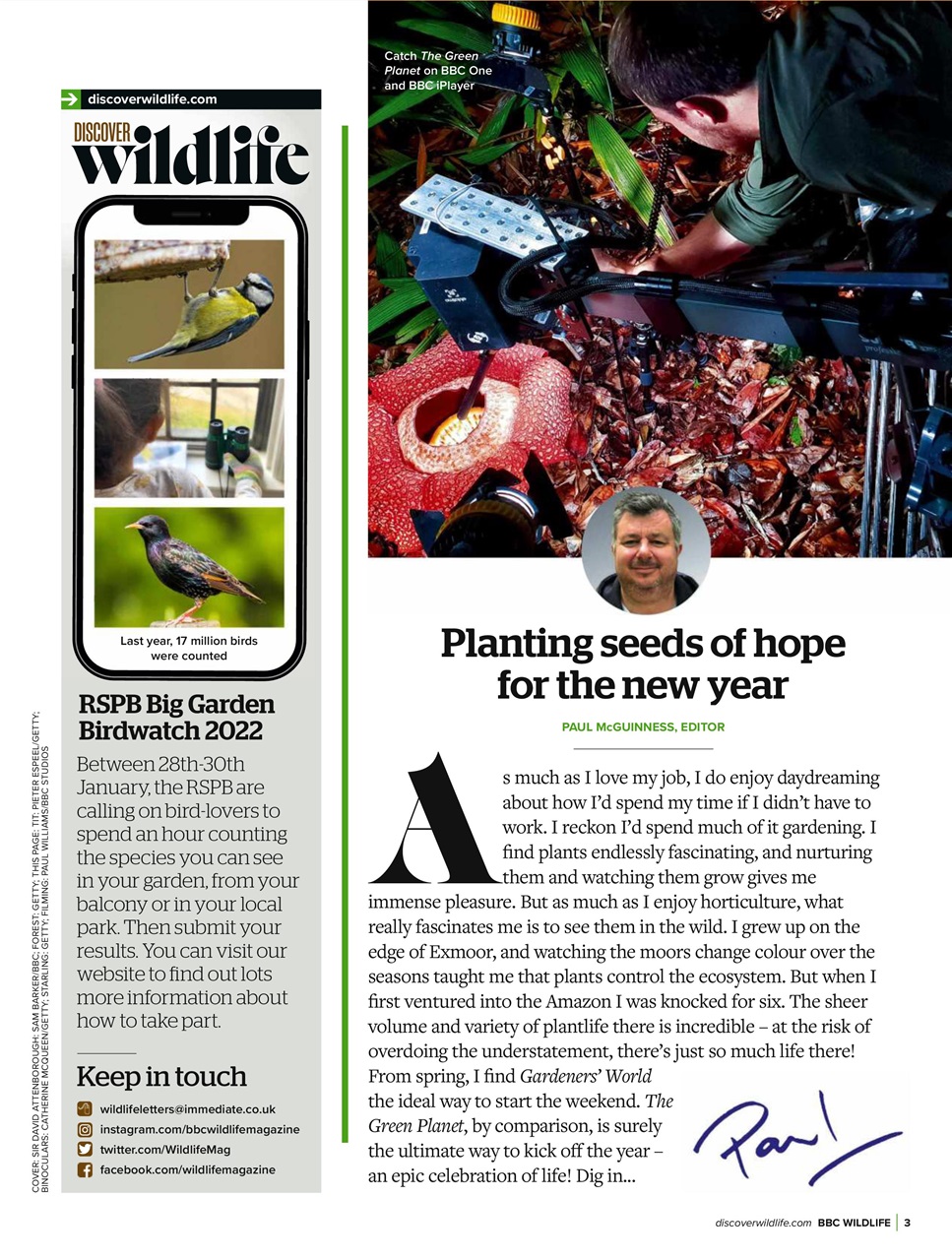 BBC Wildlife Magazine Preview Pages