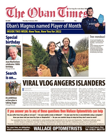 The Oban Times & Lochaber Times issue 13th January 2022