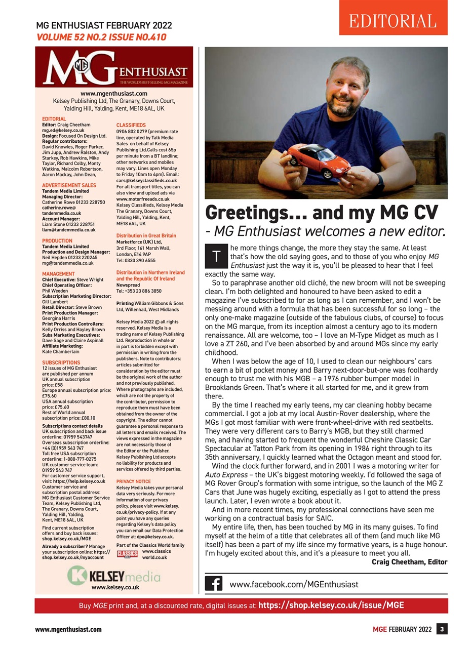 MG Enthusiast Preview Pages