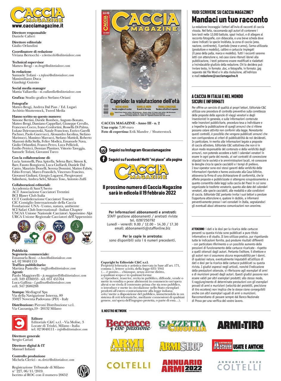 Caccia Magazine Preview Pages