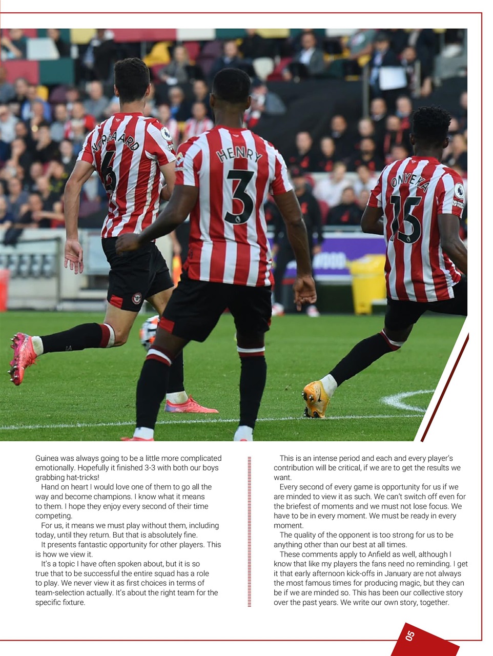 Liverpool FC Programmes Preview Pages