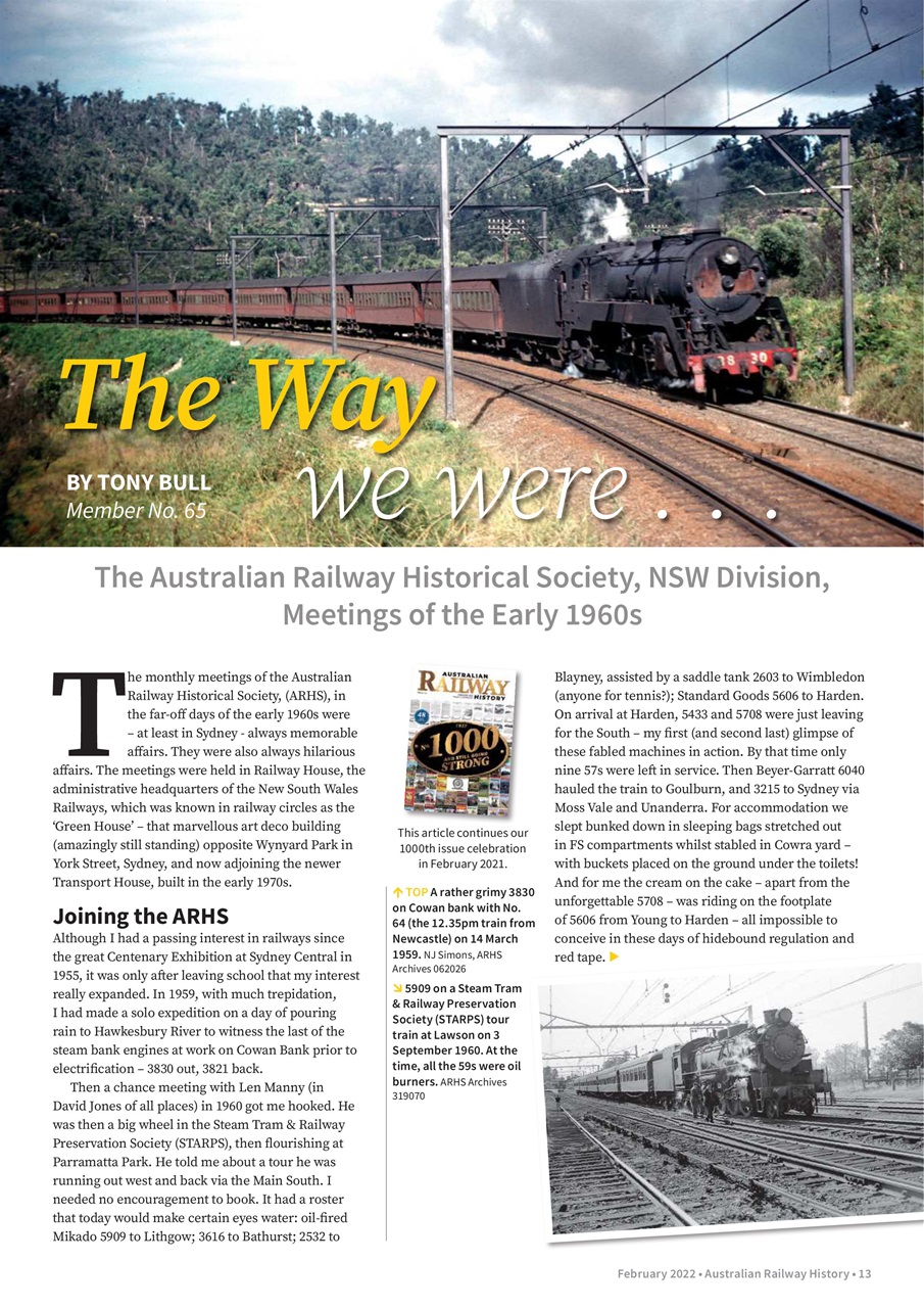 Australian Railway History Preview Pages