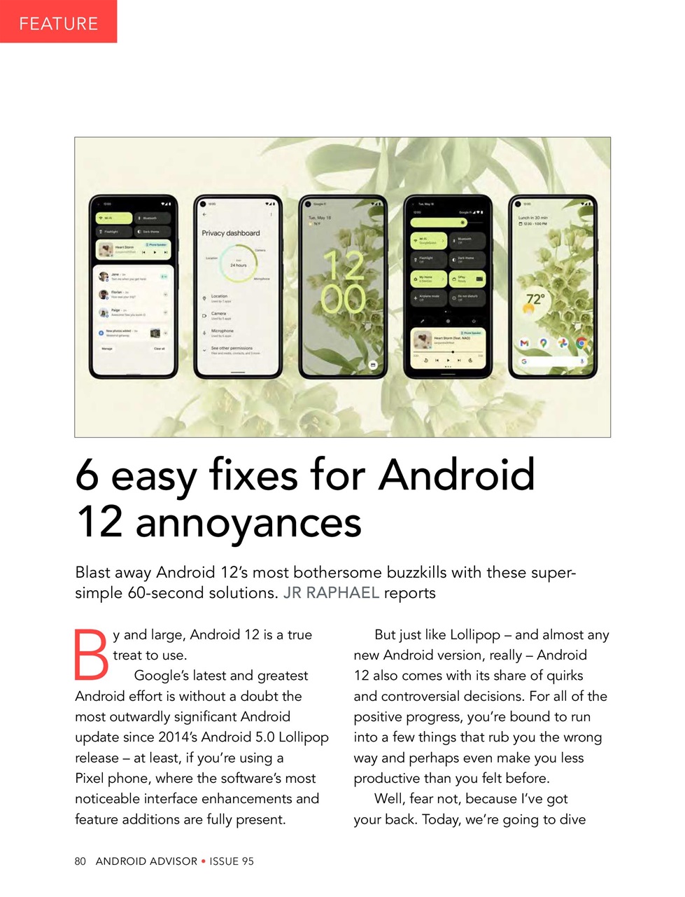 Android Advisor Preview Pages