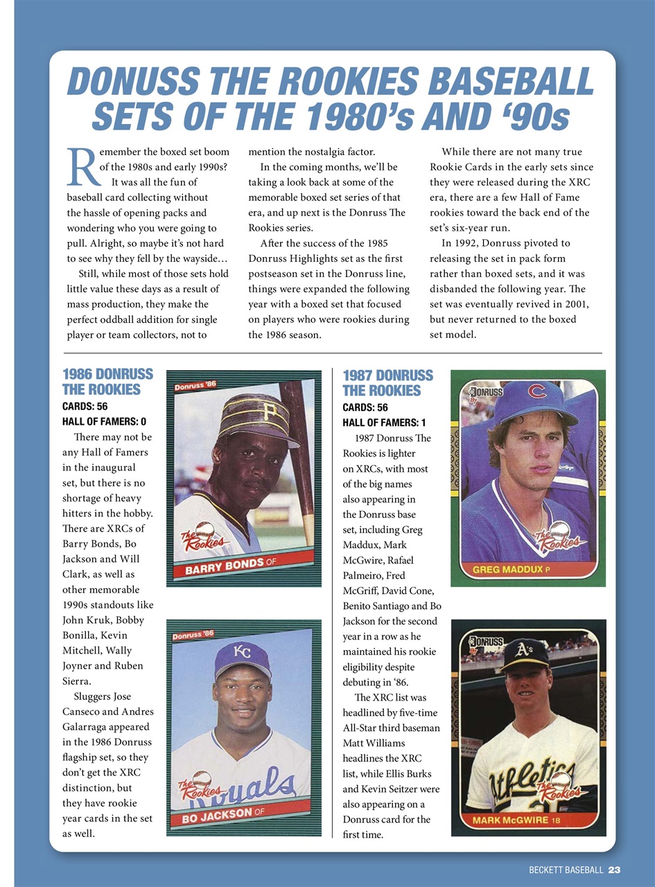 Beckett Baseball Magazine Preview Pages