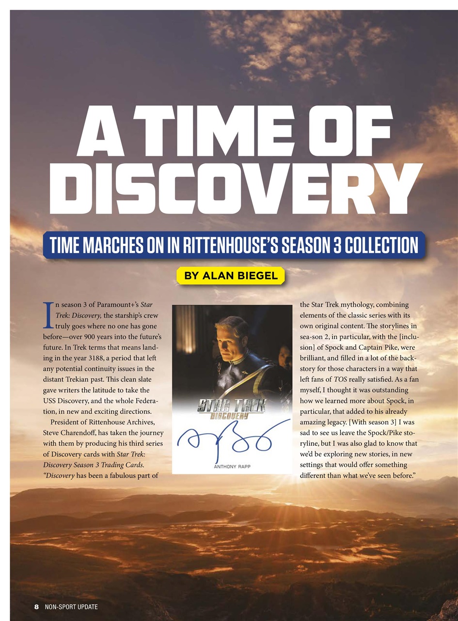 Non-Sport Update Magazine Preview Pages