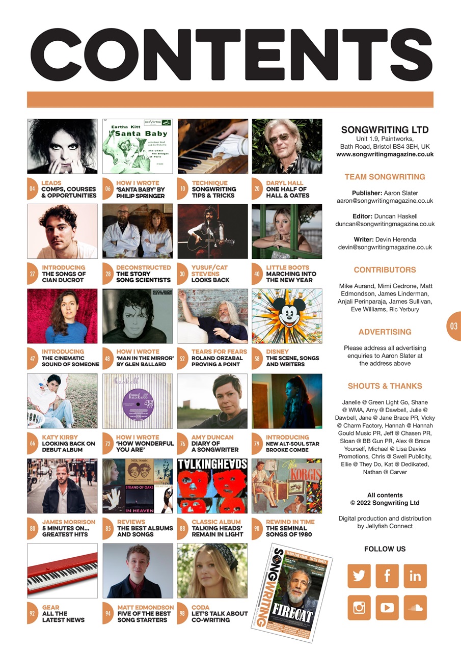 Songwriting Magazine Preview Pages