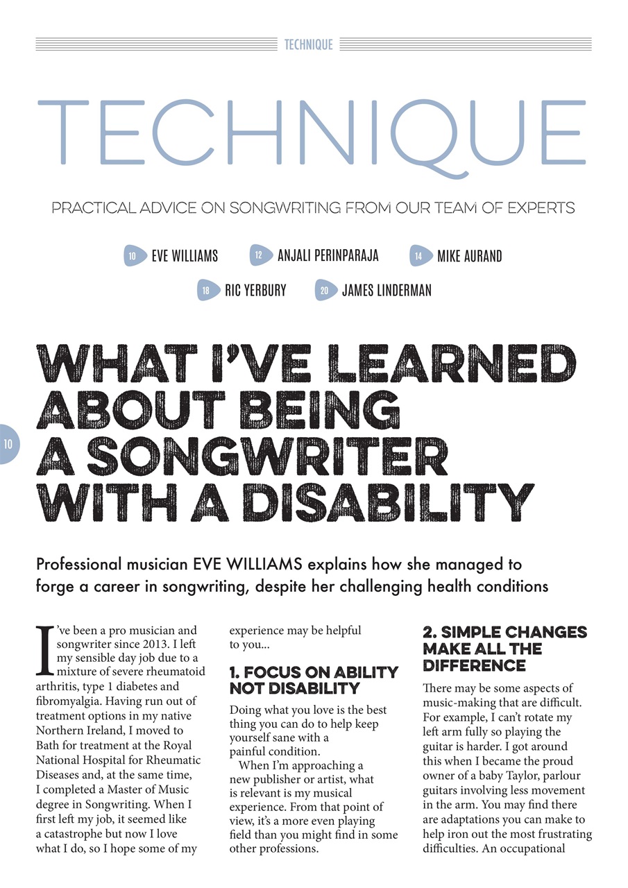 Songwriting Magazine Preview Pages