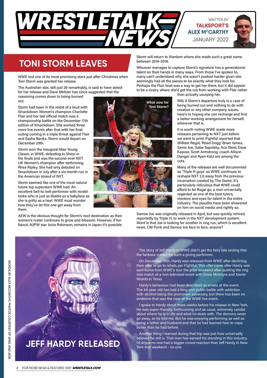 Wrestletalk Magazine Preview Pages